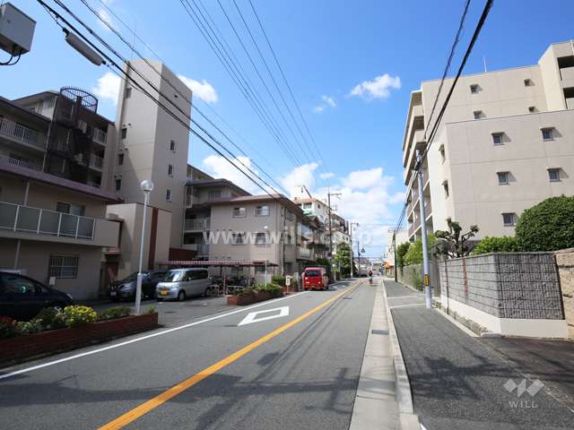敷地北側の前面道路