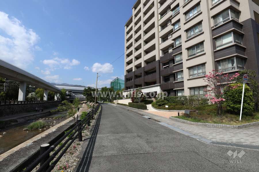 敷地西側の前面道路