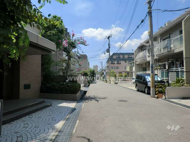 敷地北側の前面道路