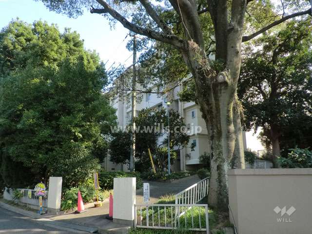 御影石野住宅の外観（北西側から）