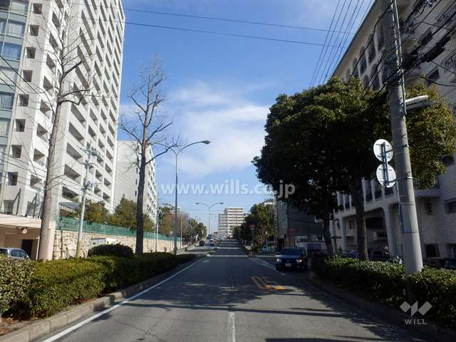 敷地北側の前面道路（山手幹線）