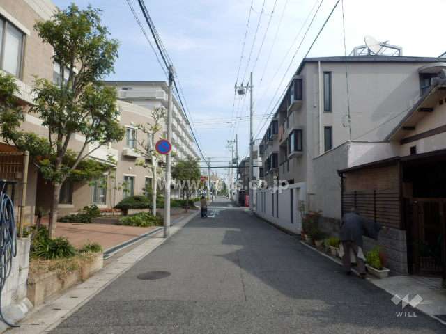 敷地北側の前面道路