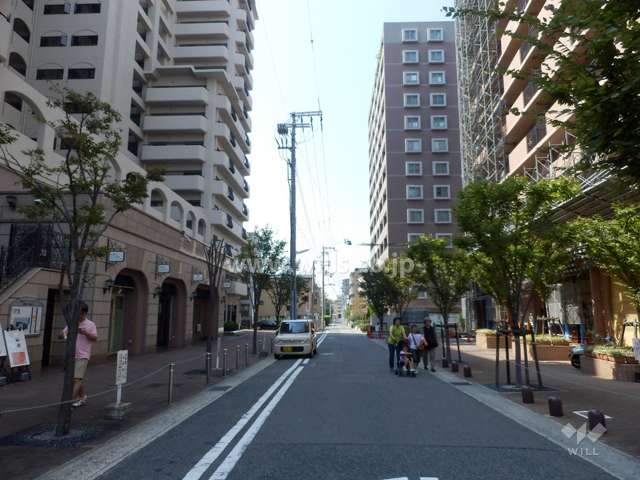 敷地北側の前面道路