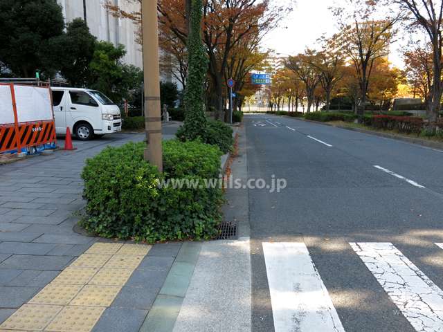 敷地北側の前面道路