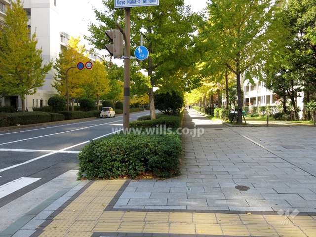 敷地南側の前面道路