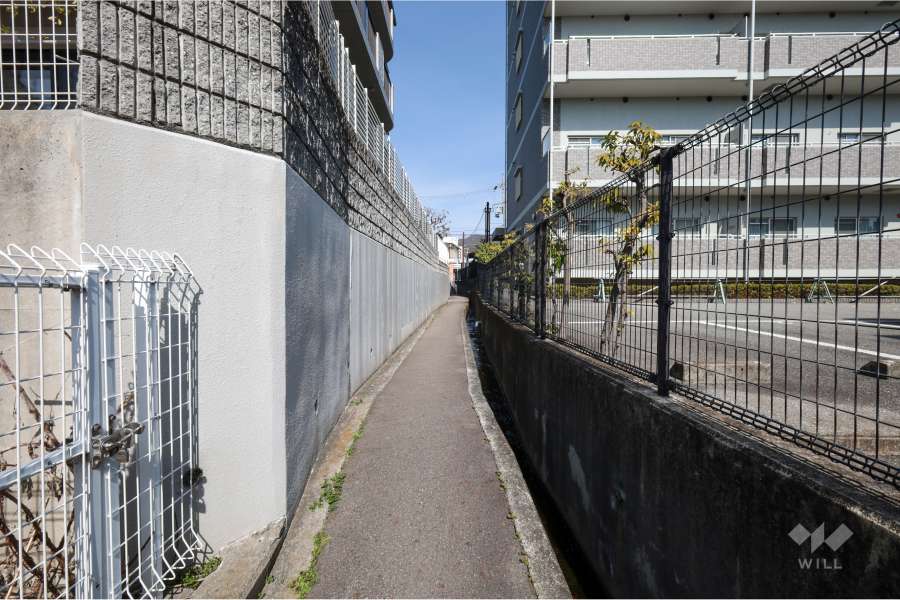 敷地東側の前面道路