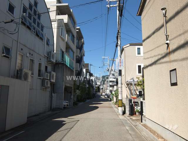 敷地東側の前面道路