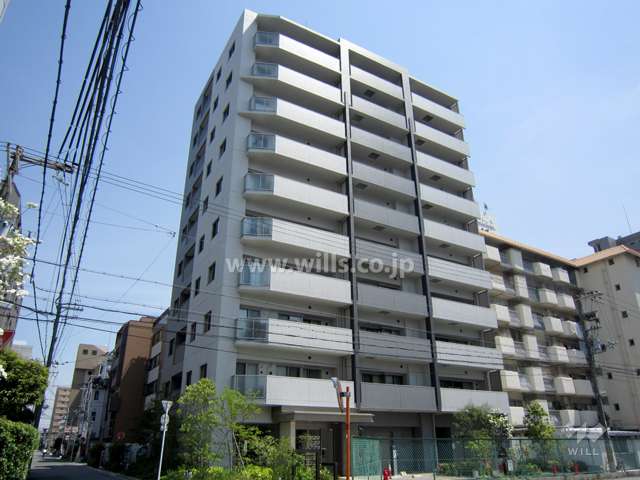 パークナード江坂垂水町の外観(北西側から)