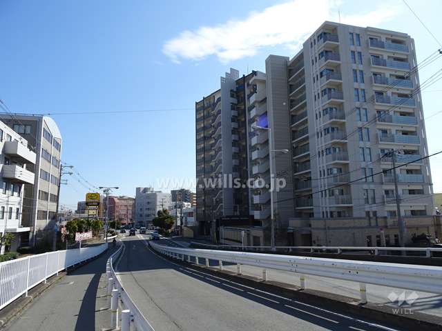 敷地北側の前面道路（西側から）