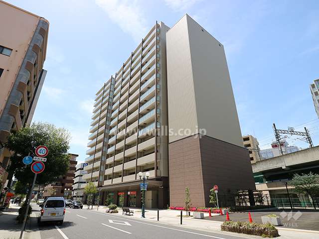 ジオ阪急川西レジデンスマークの外観（北東側から）