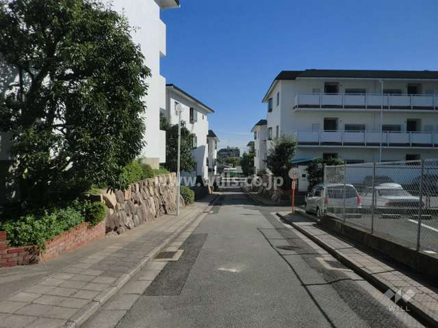 敷地西側の前面道路