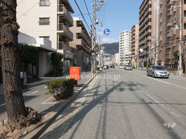 敷地東側の前面道路