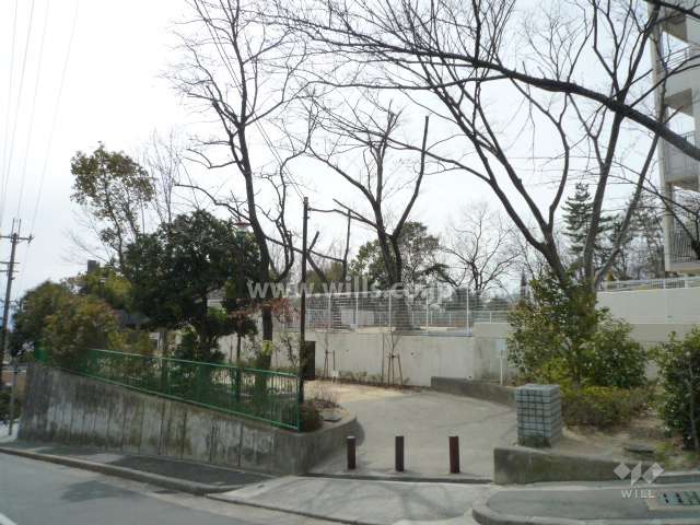 敷地の南側に公園があります。