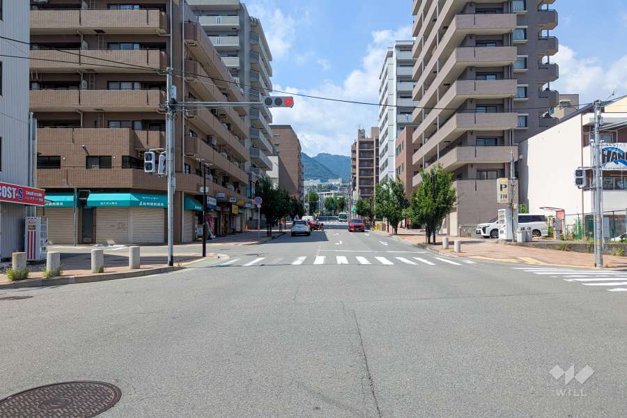 敷地東側の前面道路