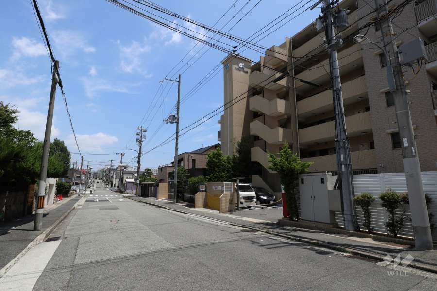 敷地北側の前面道路