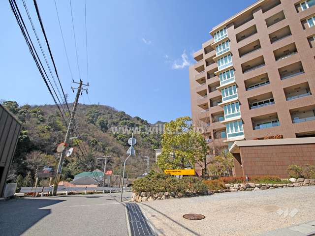 敷地西側の前面道路