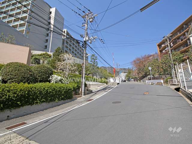 敷地東側の前面道路