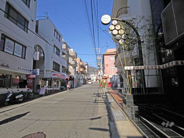 敷地東側の前面道路