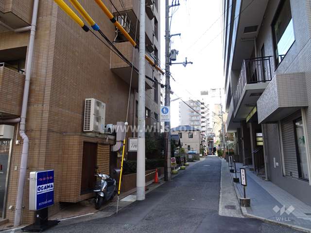 敷地南側の前面道路（東側から）