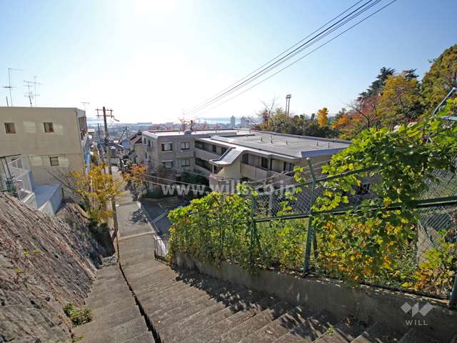 敷地東側の前面道路