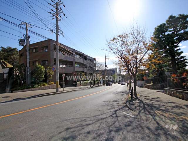 敷地西側の前面道路