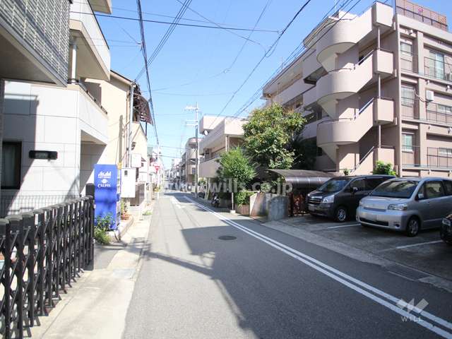 敷地北側の道路。