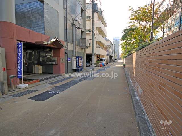 敷地北側の前面道路