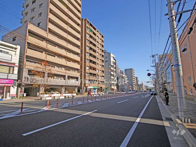 敷地南側の前面道路（山手幹線）