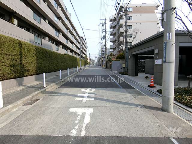 敷地北側の前面道路