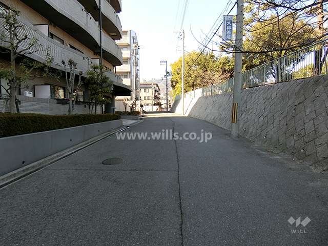 敷地東側の前面道路