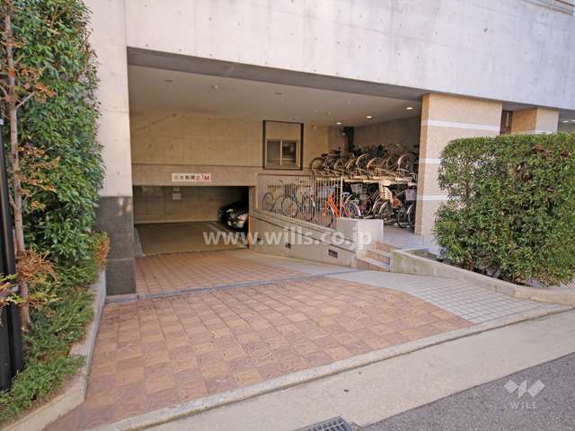 敷地内駐車場と駐輪場