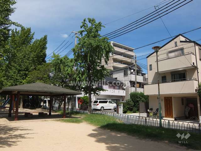 都賀川沿いには公園が整備されています。