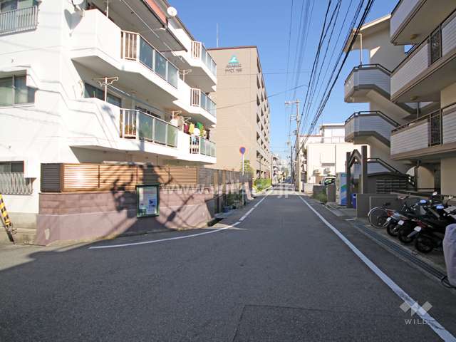 敷地南側の前面道路