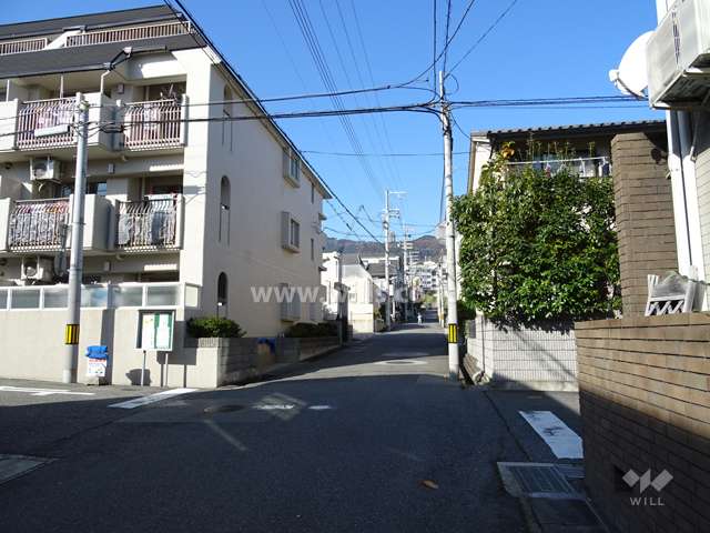 敷地東側の前面道路