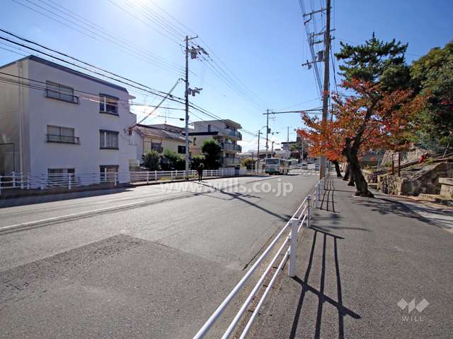 敷地北側の前面道路