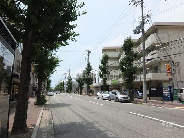敷地南側の前面道路（東側から）