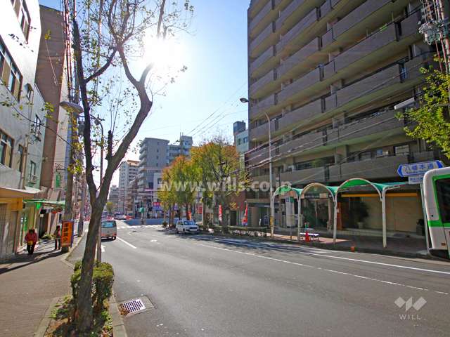 敷地東側の前面道路