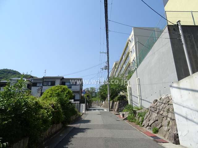 敷地西側の前面道路