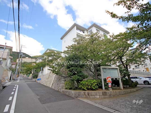 敷地西側の前面道路