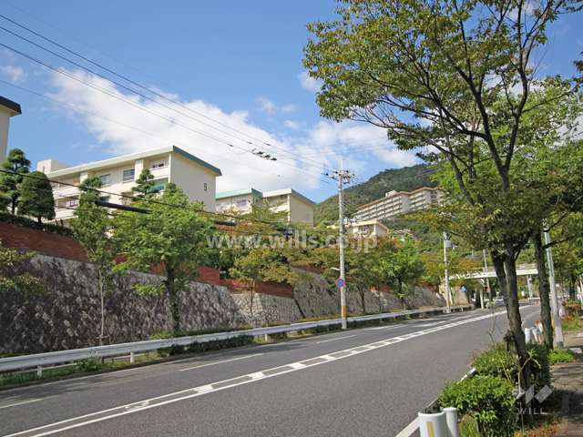 敷地東側の前面道路。
