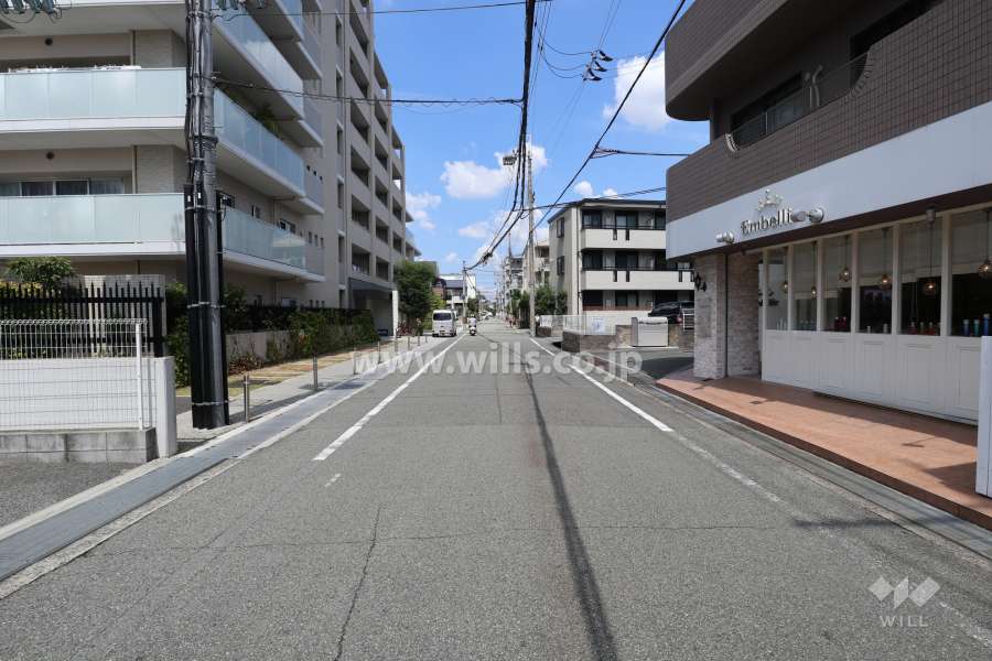 敷地東側の前面道路