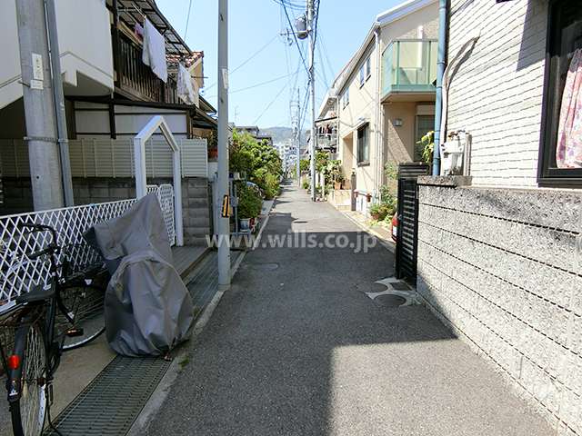 敷地東側の前面道路