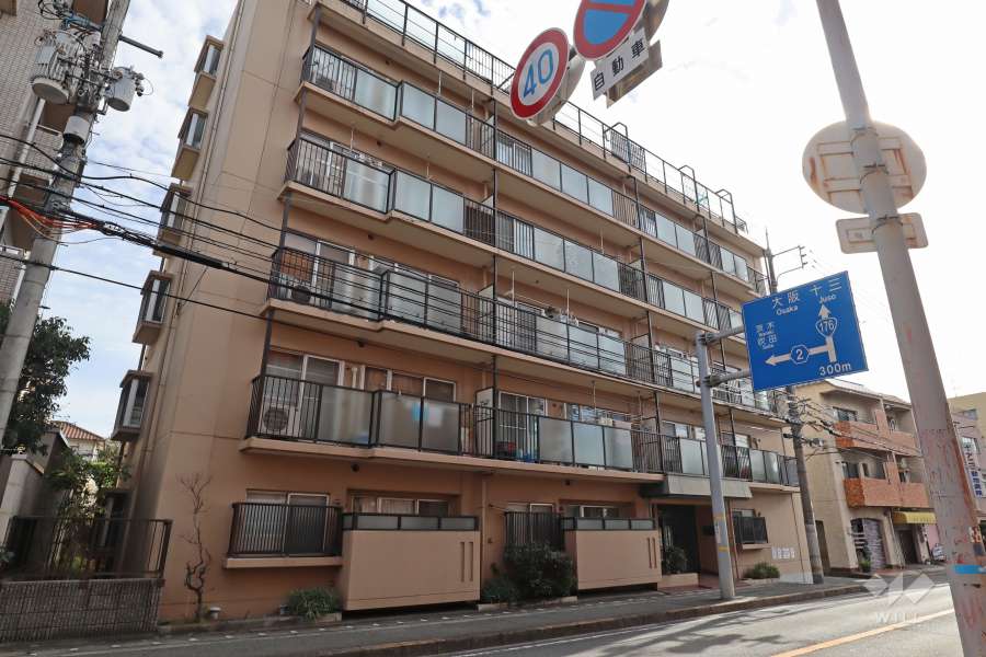 清風荘レックスマンションの外観（北西側から）