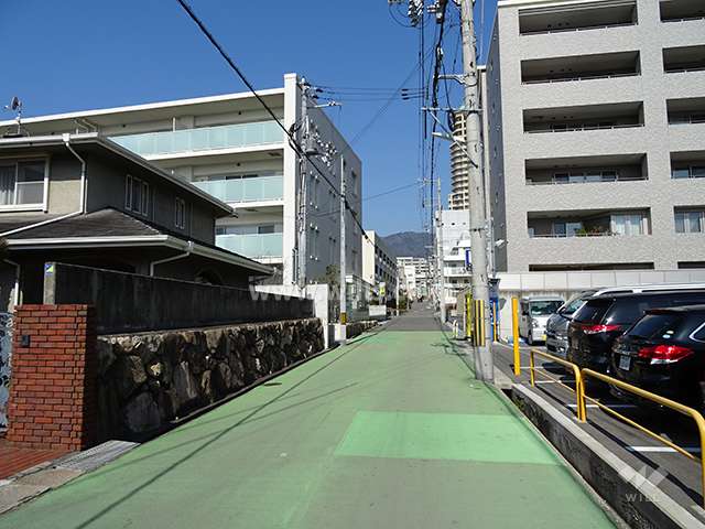 敷地東側の前面道路