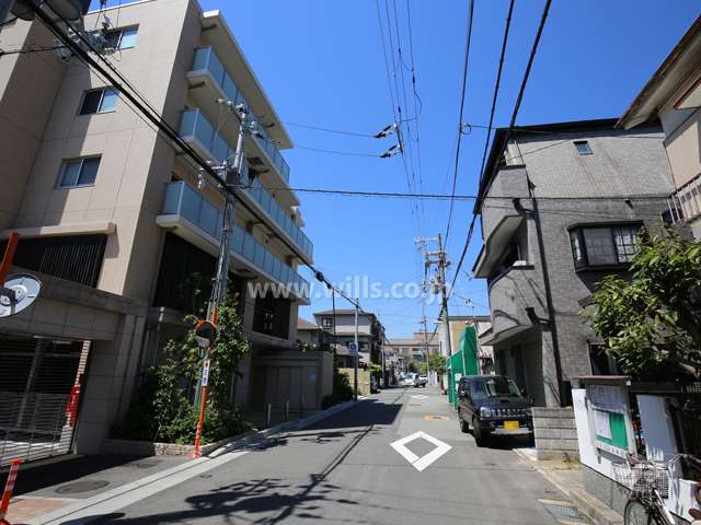 敷地北側の前面道路