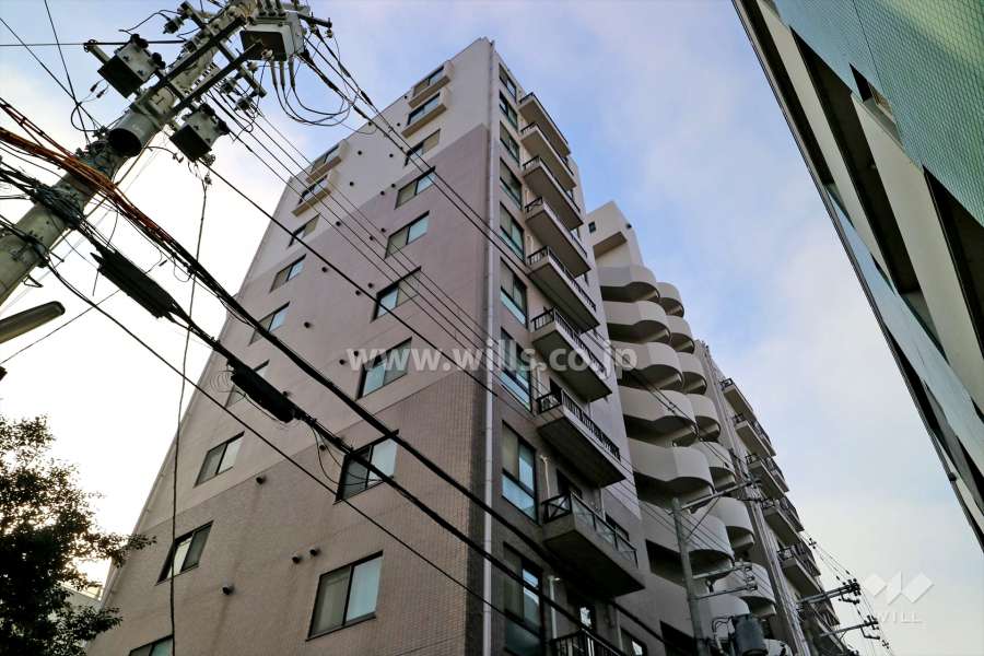 ベルデフラッツ淡路駅前の外観（北側から）