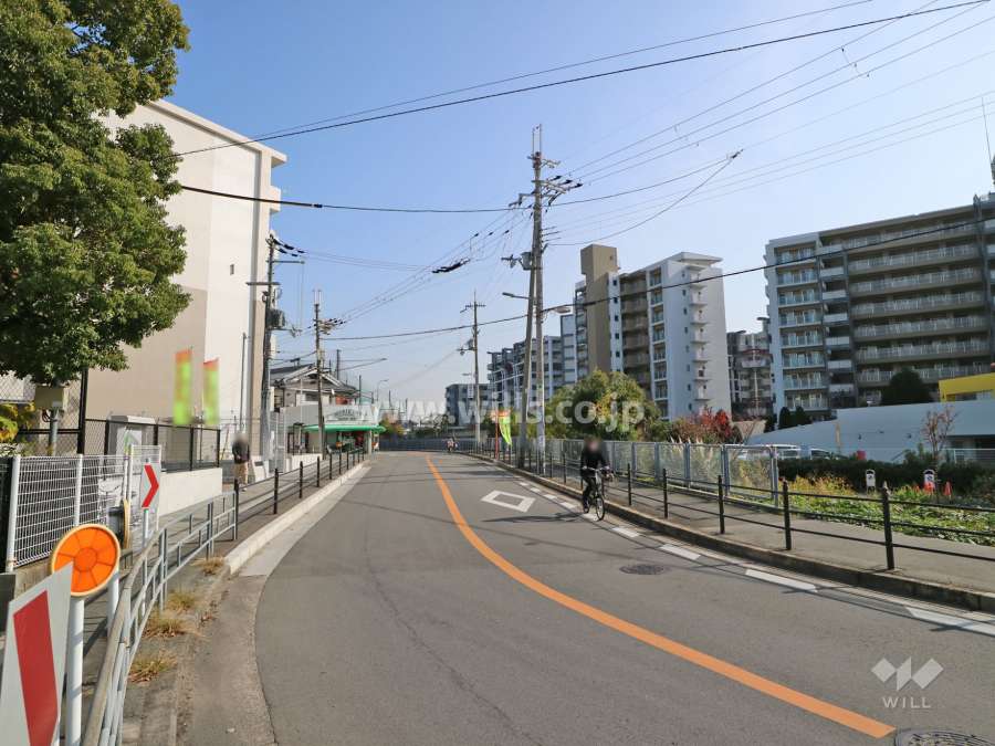 敷地北側の前面道路。