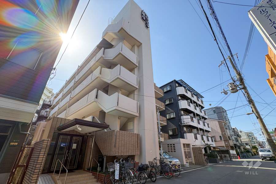 朝日プラザ上新庄の外観（北東側から）