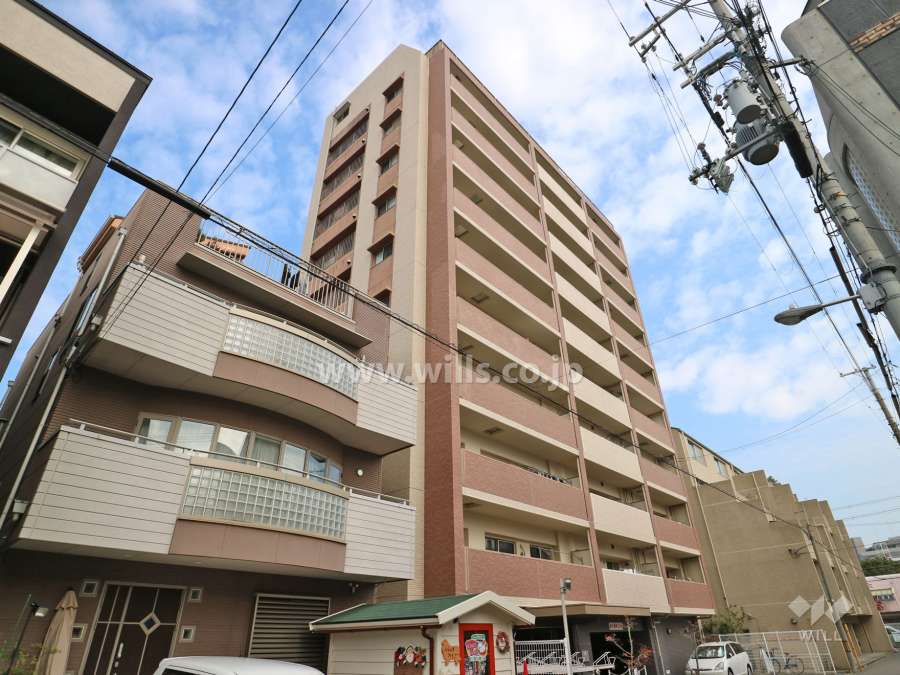 アーバニス上新庄グレイブの外観(南西側から)