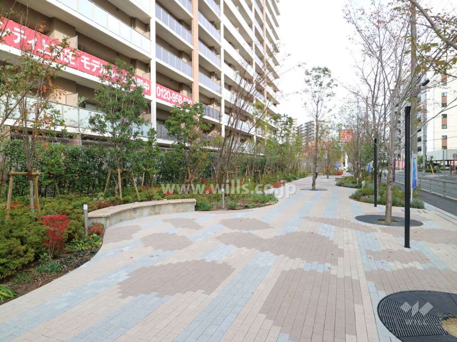 敷地内の各所に植栽スペースが設けられています。